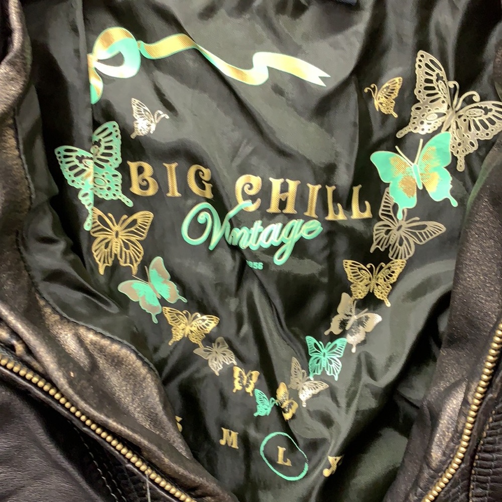Big Chill Vintage Faux Leather Motercycle Jacket - Picture 2 of 8